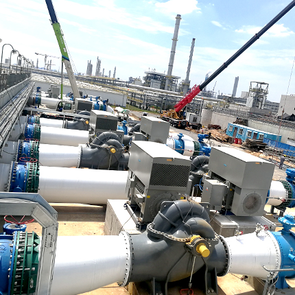 煙臺(tái)萬華第十循環(huán)水站大口徑電動(dòng)···